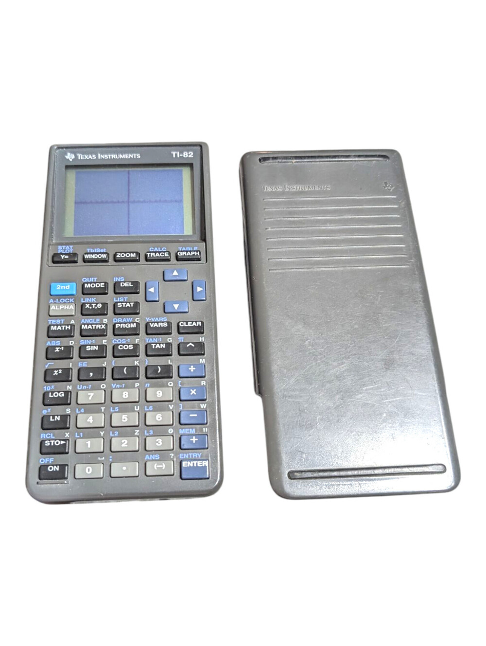 Texas Instruments TI-82 Graphing Calculator Function Screen Cover Tested Working
